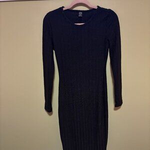 NWOT Shein Black Midi Bodycon Dress